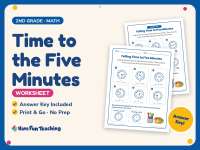 Time to the Five Minutes Worksheet – 2nd Grade Telling Time Practice preview