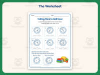 Time to the Half Hour Worksheet – 1st Grade Telling Time Practice preview 2