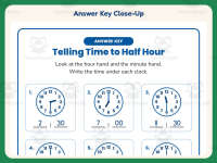 Time to the Half Hour Worksheet – 1st Grade Telling Time Practice preview 7