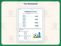 Time to the Hour Matching Worksheet – 1st Grade Clocks & Telling Time preview 2
