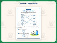 Time to the Hour Matching Worksheet – 1st Grade Clocks & Telling Time preview 3