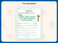 Time Words Worksheet – 2nd Grade Sentences Practice + Answer Key preview 2