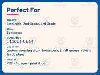Time Words Worksheet – 2nd Grade Sentences Practice + Answer Key preview 6
