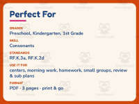 To B or to D Sounds Worksheet – Kindergarten Consonants Practice preview 6