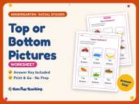 Top or Bottom Pictures Worksheet – Kindergarten Following Directions preview
