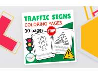 Traffic Signs Coloring Pages – Road Safety preview
