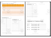 Translations of graphs worksheet (to accompany presentation) preview 2