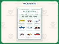 Transportation Names Worksheet – 1st Grade Grammar Practice preview 2