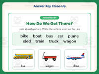 Transportation Names Worksheet – 1st Grade Grammar Practice preview 7
