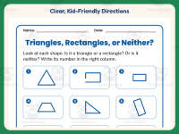 Triangles, Rectangles, or Neither Worksheet – 1st Grade Geometry preview 4