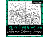 Trick-or-Treat Adventures Halloween Coloring Pages preview