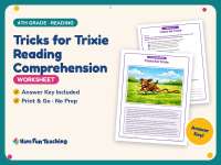 Tricks for Trixie Reading Comprehension Worksheet – 4th Grade Animals preview