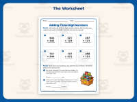 Triple Digit Addition No Regroup Worksheet – 2nd Grade Math Practice preview 2