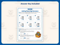 Triple Digit Addition No Regroup Worksheet – 2nd Grade Math Practice preview 3