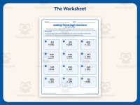 Triple Digit Addition No Regrouping Worksheet – 2nd Grade Math preview 2