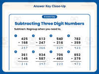 Triple Digit Number Subtraction Regroup Worksheet – 2nd Grade Math preview 7