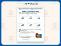 Triple Digit Numbers Addition No Regroup Worksheet – 2nd Grade Math preview 2