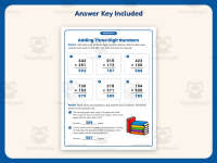 Triple Digit Numbers Addition No Regroup Worksheet – 2nd Grade Math preview 3