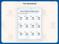 Triple Digit Subtraction No Regroup Worksheet – 2nd Grade Math preview 2