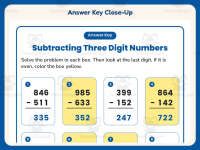 Triple Digit Subtraction No Regroup Worksheet – 2nd Grade Math preview 7