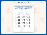 Triple Digit Subtraction No Regrouping Worksheet – 2nd Grade Math preview 2