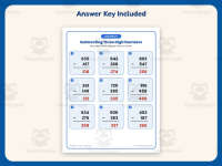 Triple Digit Subtraction Regrouping Worksheet – 2nd Grade Math preview 3