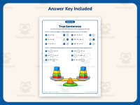 True Number Sentences Worksheet – 2nd Grade Addition & Subtraction preview 3