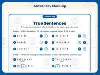 True Number Sentences Worksheet – 2nd Grade Addition & Subtraction preview 7