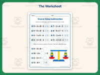 True or False Subtraction Worksheet – 1st Grade Math Practice preview 2