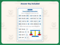 True or False Subtraction Worksheet – 1st Grade Math Practice preview 3