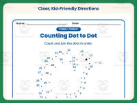 Turkey Dot to Dot Worksheet – 1st Grade Counting & Thanksgiving preview 4