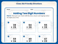 Two Digit Addition Regrouping Worksheet – 2nd Grade Math Practice preview 4