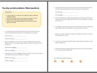Two Step Word Problems 3rd Grade - No variable - Mixed preview