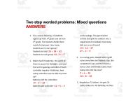 Two Step Word Problems 3rd Grade - No variable - Mixed preview 4