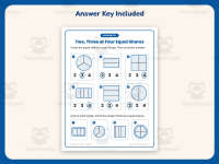 Two Three or Four Equal Shares Worksheet – 2nd Grade Fractions preview 3