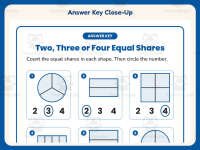 Two Three or Four Equal Shares Worksheet – 2nd Grade Fractions preview 7