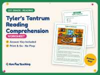 Tyler’s Tantrum Reading Comprehension Worksheet – 1st Grade Practice preview