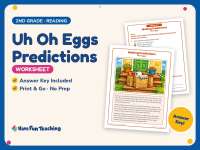 Uh Oh Eggs Predictions Worksheet – 2nd Grade Reading Practice preview