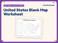 United States Blank Map Worksheet – 3rd Grade Maps Practice preview