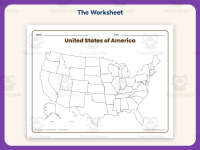 United States Blank Map Worksheet – 3rd Grade Maps Practice preview 2