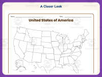 United States Blank Map Worksheet – 3rd Grade Maps Practice preview 4