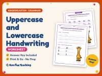 Uppercase and Lowercase Handwriting Worksheets – Kindergarten Alphabet preview