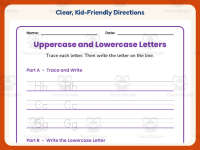 Uppercase and Lowercase Handwriting Worksheets – Kindergarten Alphabet preview 4