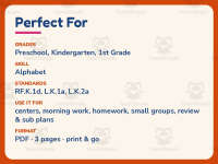 Uppercase and Lowercase Handwriting Worksheets – Kindergarten Alphabet preview 6