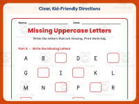 Uppercase Letter Order Worksheet – Kindergarten Alphabet Practice preview 4