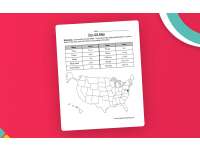 US Map Worksheet – Color & Locate the States preview