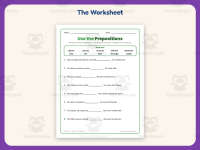 Use the Prepositions Worksheet – 3rd Grade Grammar Practice preview 2