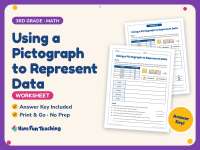 Using a Pictograph to Represent Data Worksheet – 3rd Grade Graphing preview