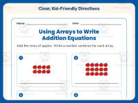 Using Arrays to Write Addition Equations Worksheet – 2nd Grade Math preview 4