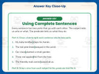 Using Complete Sentences Worksheet – 2nd Grade Speaking and Listening preview 7